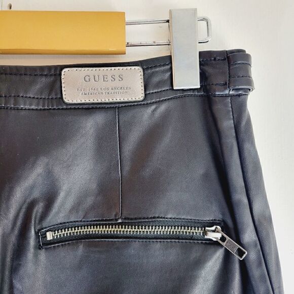 Guess Pleather NWOT rocker biker bad b*tch pencil skirt - Picture 6 of 11